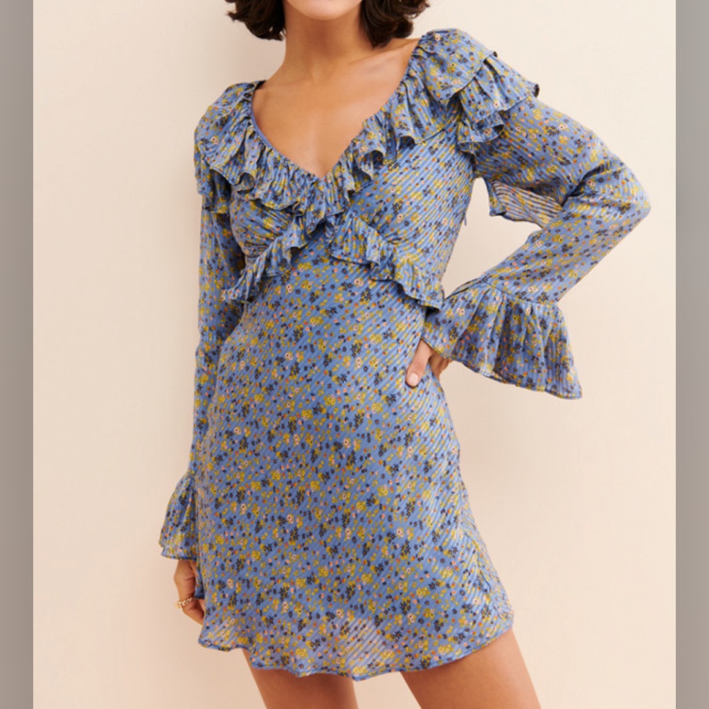 Free People Sweetest Thing Ruffles Mini Dress